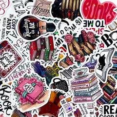 100 Glitter Fun Reading Meme Stickers Luminous Decorative Stickers
