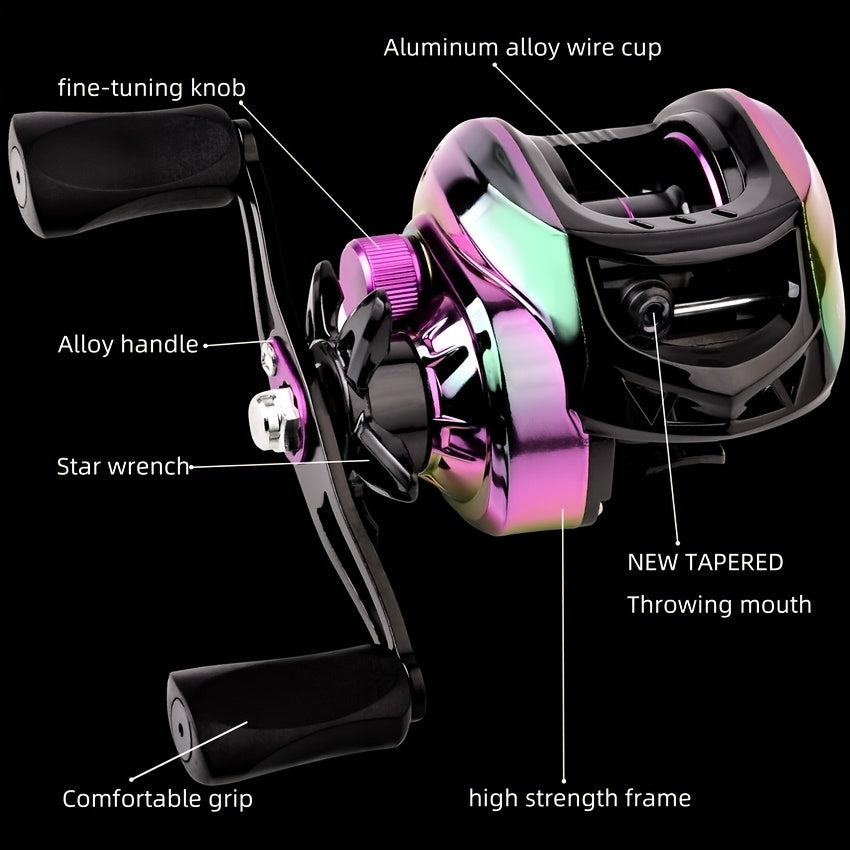 Multicolor 7 2 1 Speed Ratio Baitcasting Reel Stainless Steel Fishing Reel