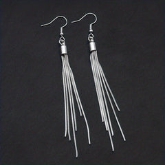 Women Long Tassel Drop Dangle Earrings Fine Ear Jewelry 1Pair