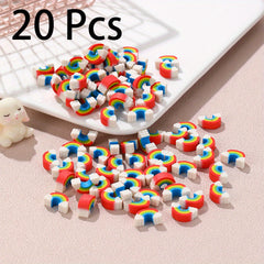 20pcs Rainbow Eraser Student Mini Eraser Cartoon Eraser