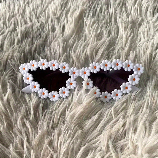 High Definition Sunglasses for Girls with Flowers UV Protection