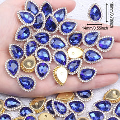 30pcs Tear Drop Rhinestone DIY Accessories Costume Dress Wedding Crafting