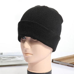 Men's Knit Beanie Hat Classic Plain Cap