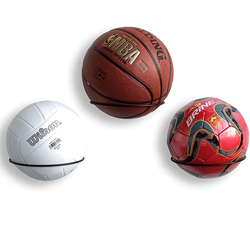 Wall Mounted Basketball Storage Rack Iron Ball Holder
