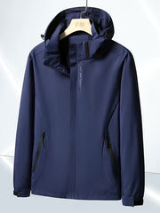 Men's Lightweight Waterproof Rain Jacket Shell Hooded Outdoor Raincoat
