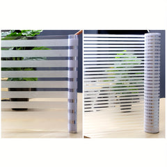 Privacy Window Film Stripe Patterns Self Adhesive Glass Film