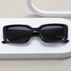 Y2K Rectangle Frame Sunglasses Metal Star Decor UV400