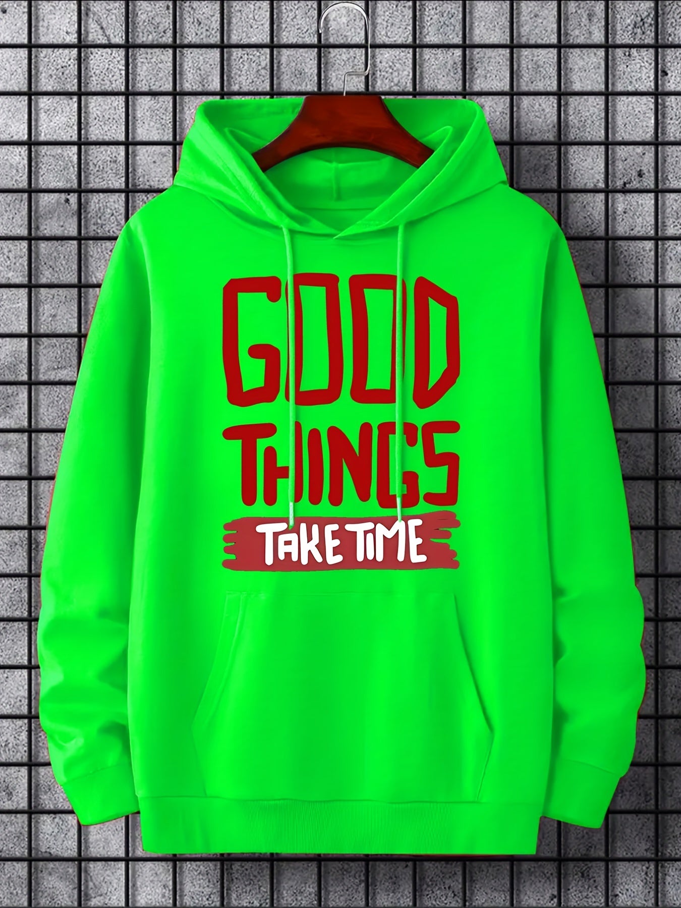 'Good Things Take Time' Print Hoodie