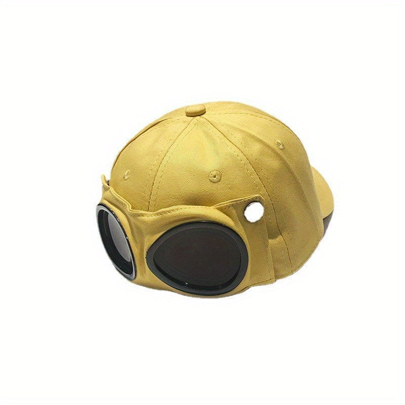 Aviator Goggles Cotton Baseball Cap Hip Hop Dad Hat