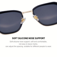 Men's Retro Polarized Sunglasses Oval Frame UV Resistant HD Colorful