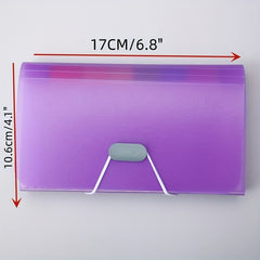 1pc 12 Grids Organ Bag A6 Transparent File Folder Document Organizer