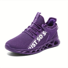 Purple Lace Up Blade Running Shoes Outdoor Sports Footwear
