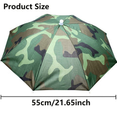 Portable Umbrella Hat Outdoor Sun Shade Waterproof Fishing Headwear