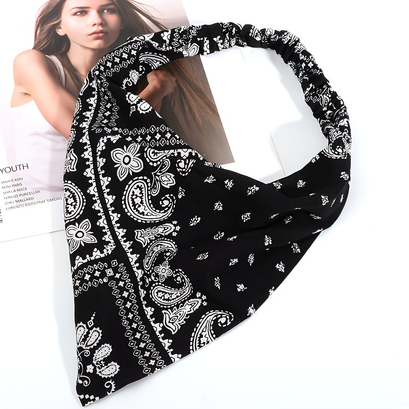 Paisley Head Scarf Bandana Head Wrap Pre-Tied Hair Cover
