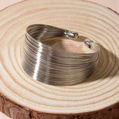 Geometric Layered Bangle Bracelet
