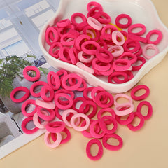 100pcs Solid Hair Ties Thick Stretchy Rubber Bands Ponytail Holder