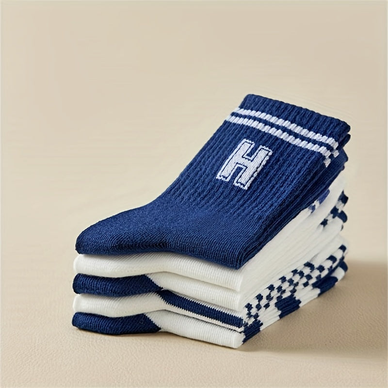 10 Pairs Letter Print Sports Socks for Women