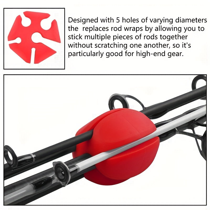 Rubber Fishing Rod Wrap Clip