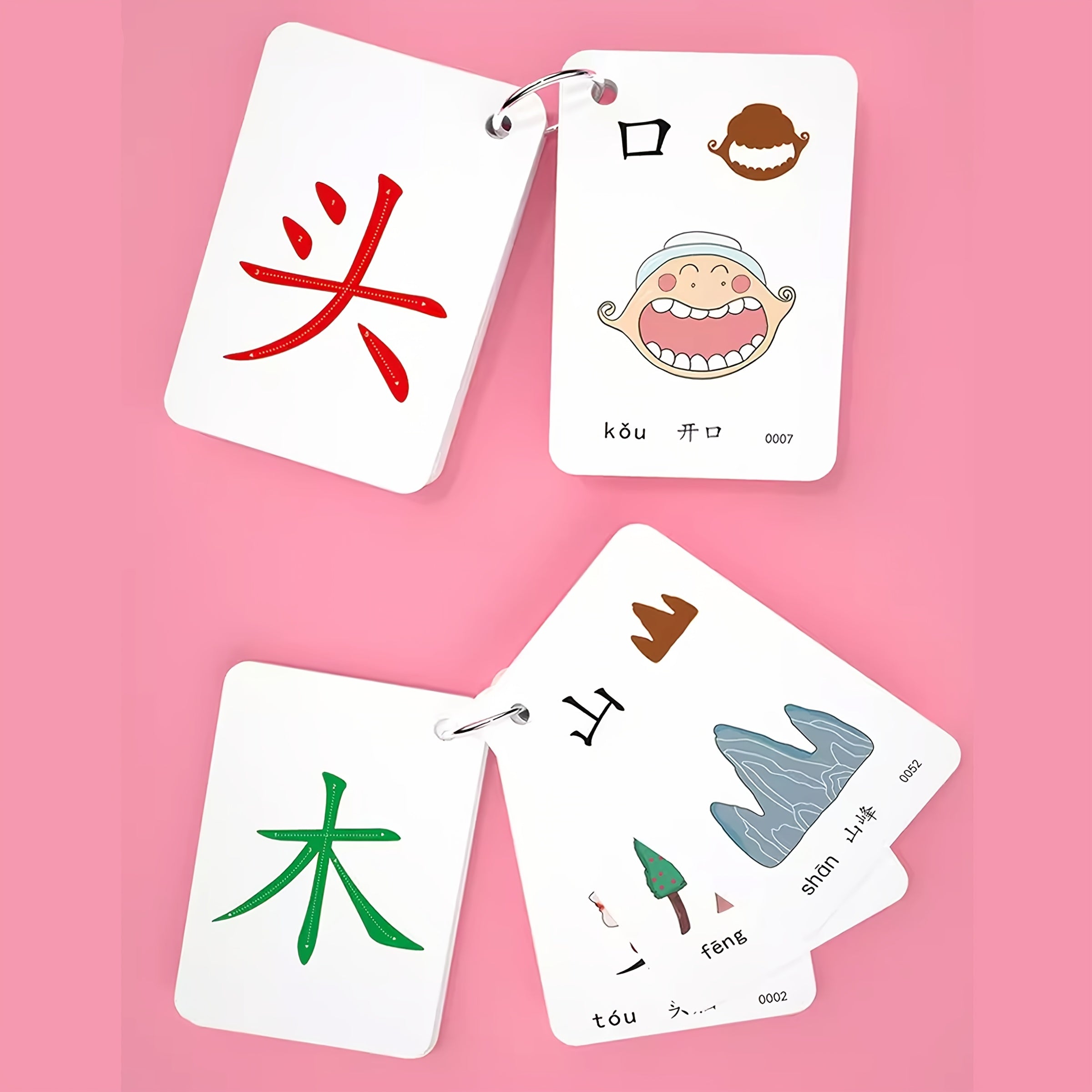 50 Chinese Character Literacy Flashcards - Learn Common Characters Easily