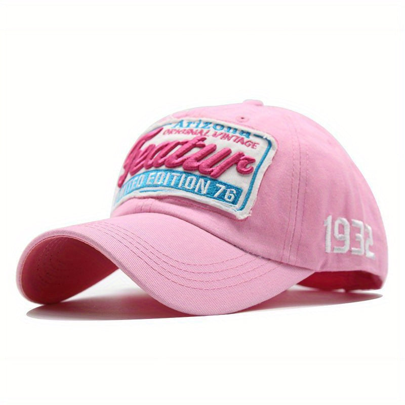 Vintage Patch Baseball Cap Letter Embroidery Dad Hats Unisex Adjustable Sun Hats