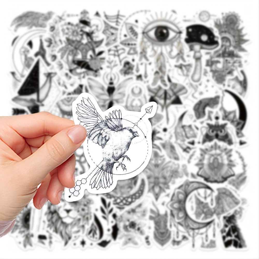 50pcs Retro Totem Graffiti Stickers Waterproof Creative DIY for Students