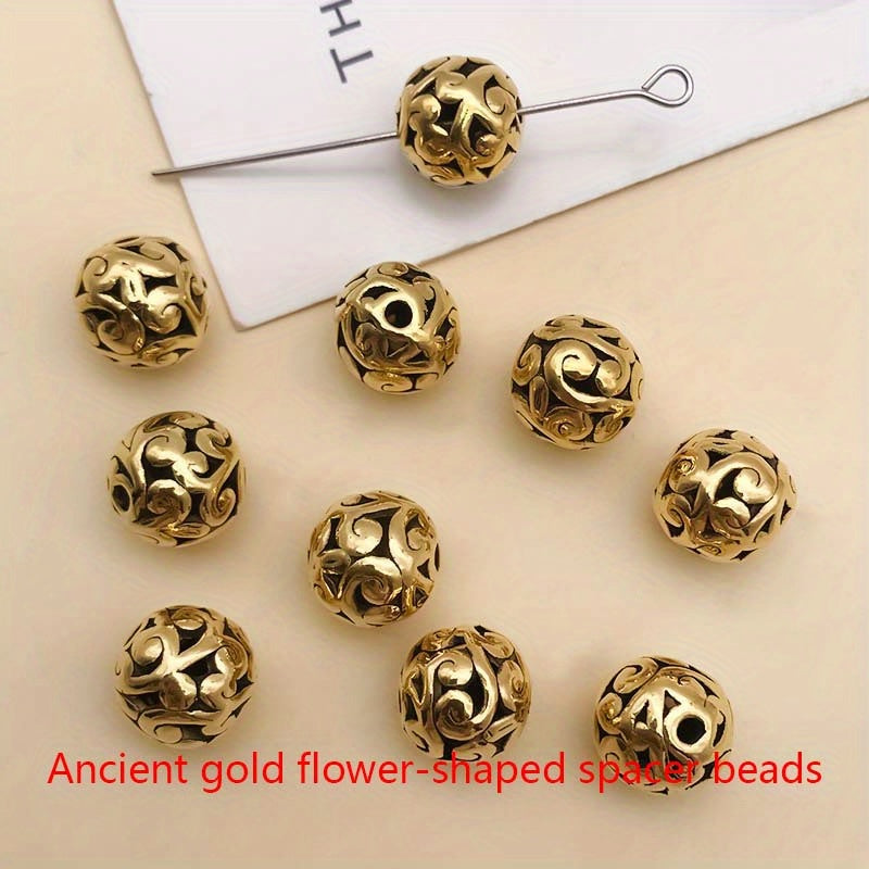 10pcs Flower Butterfly Heart Spacer Beads for DIY Jewelry Making