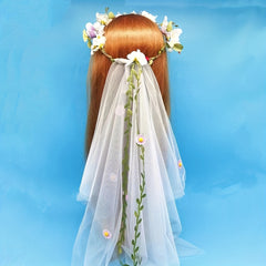 Romantic Bridal Floral Mesh Veil Sexy Lingerie Accessory