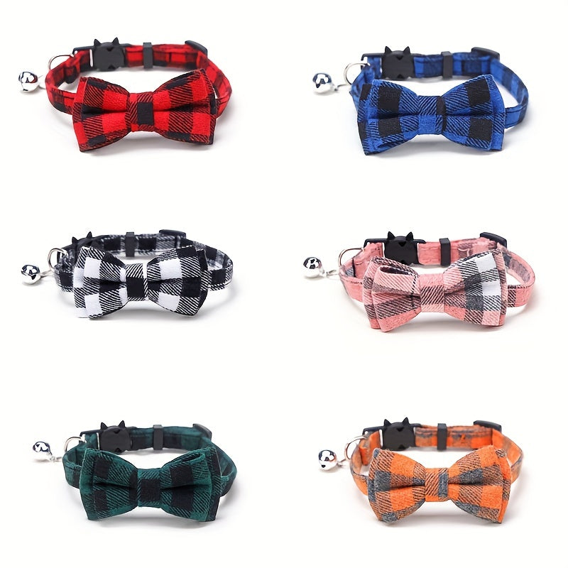Striped Bowtie Dog Necklace Cat Collar Pet Supplies