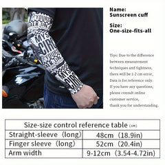 Summer Sunscreen Sleeves Long Tattoo Arm Guard Flower Pattern Sleeves