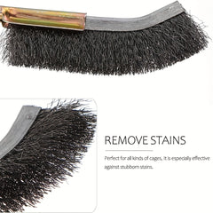 2pcs Long Handle Bird Cage Cleaning Brush and Feeder Parrot Pet Cage Cleaner