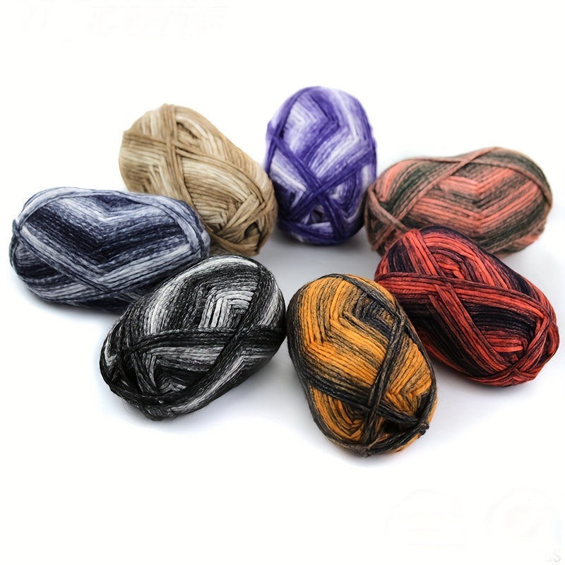 3pcs Gradient Wool Yarn for DIY Crocheting Knitting Sweaters Scarves