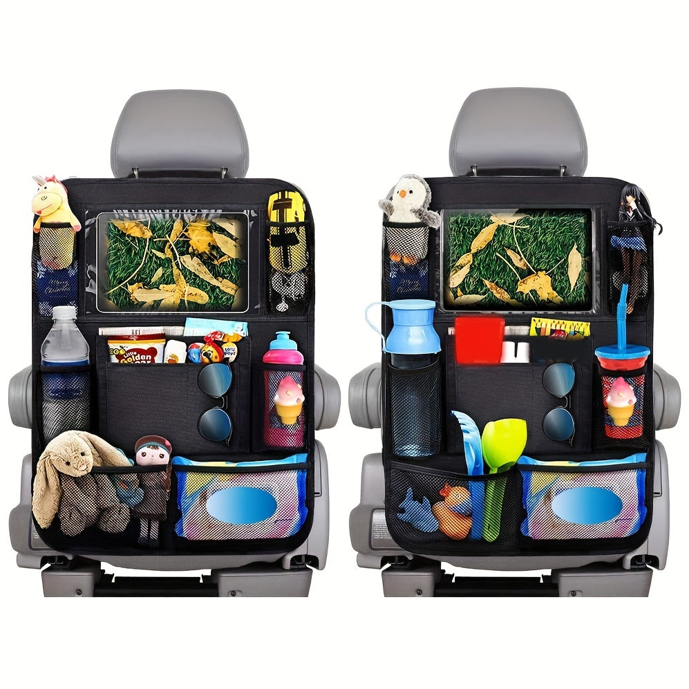 Car Back Seat Hanging Organizer Storage Bag Touchable Screen