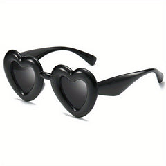 Y2K Inflated Heart Sunglasses for Women Men Funny Party Sun Shades