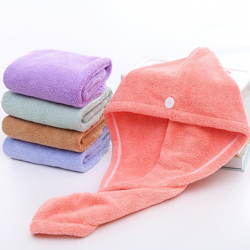 Coral Fleece Hair Towel Absorbent Quick Drying Scrunchies