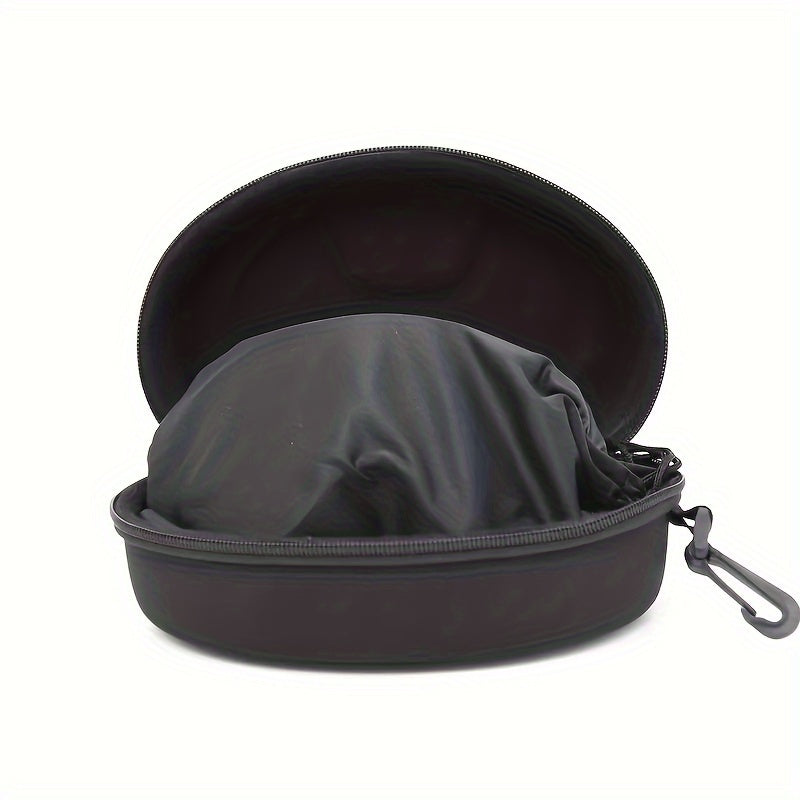 Skiing Snowboard Glasses Storage Box Hard Case Ski Goggle Portable Zipper