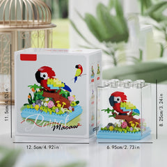 Parrot Building Blocks Ornament Decorative Holiday Gift
