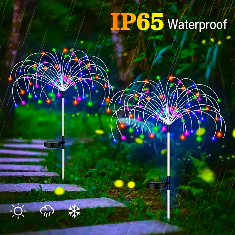 Solar Firework Lights Garden Decor Fairy Lights Outdoor Waterproof Lawn Lamp