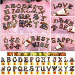 DIY English Letters Keychain Pendant