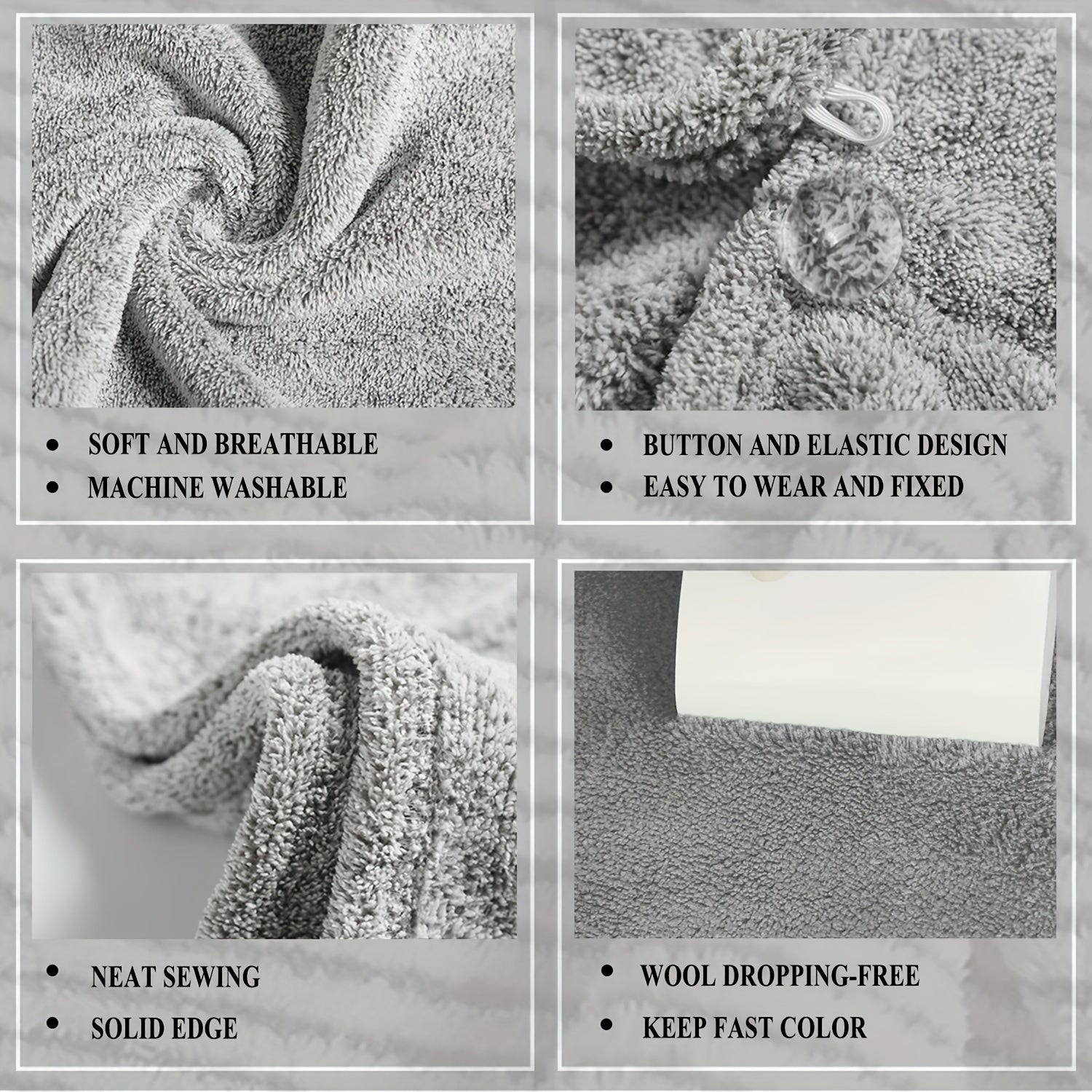 2pcs Microfiber Hair Towel Wrap Quick Dry Hair Towels for Curly Long Thick Hair