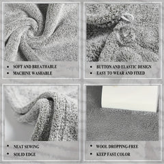 2pcs Microfiber Hair Towel Wrap Quick Dry Hair Towels for Curly Long Thick Hair