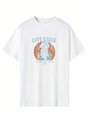 Men's Motorcycle Rider Graphic Crew Neck T-Shirt