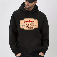 'London' Flag Print Hoodie