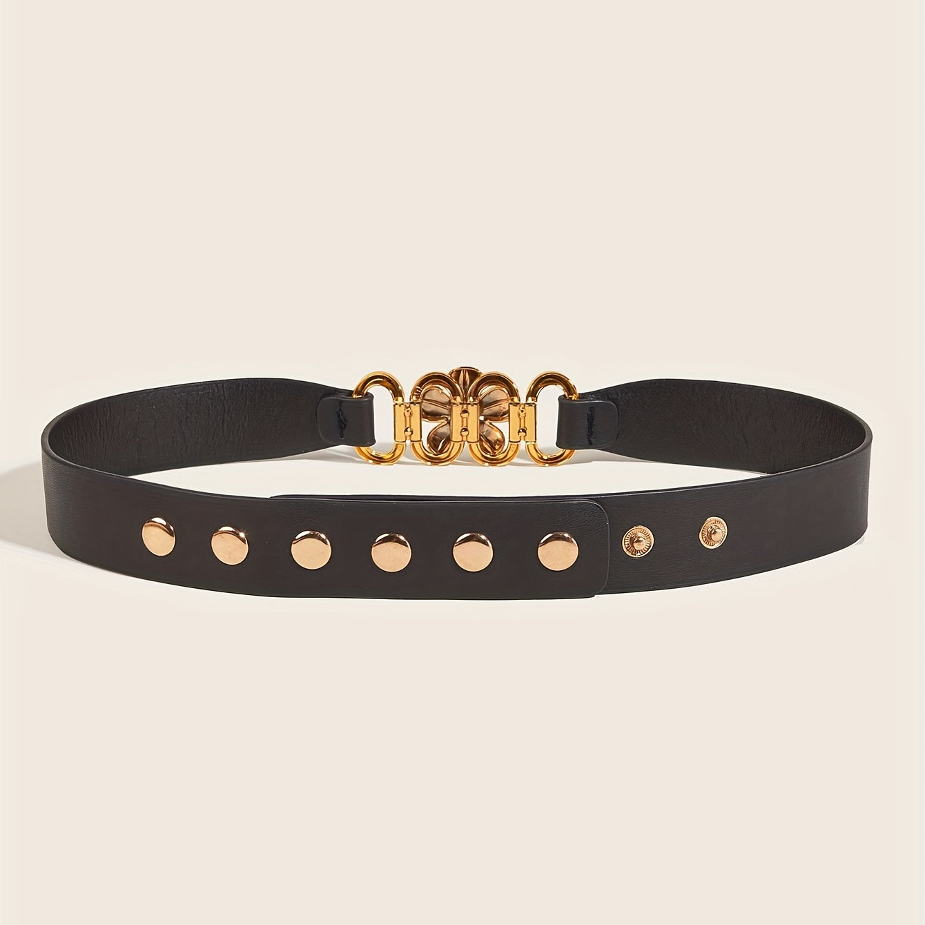Vintage Flower Buckle Belt Elastic Wide Waistband for Women