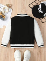Boys Letter S Varsity Jacket Long Sleeve