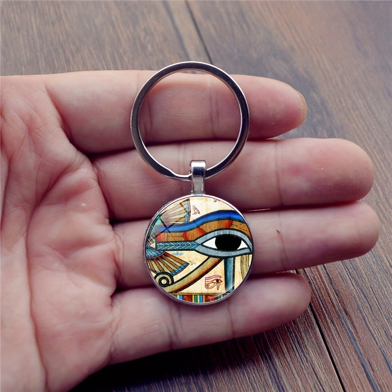 Egyptian Eye of Horus Time Gemstone Keychain
