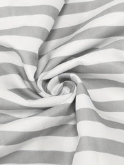  Women's Stripe Print Polo Neck Dress