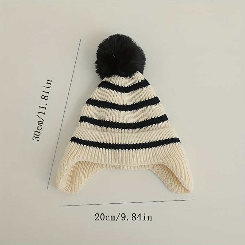 Striped Kids' Winter Beanie Hat