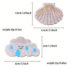 Ocean Series Hair Claw Shell Shape Ponytail Holder