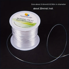 Clear Nylon Wire for DIY Jewelry Making Transparent Fishing Line 40m Roll