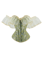 Flounce Sleeve Lace Up Bustier Top